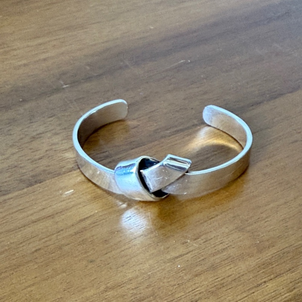 Silver Knot Cuff Bracelet Philippe Audibert Paris